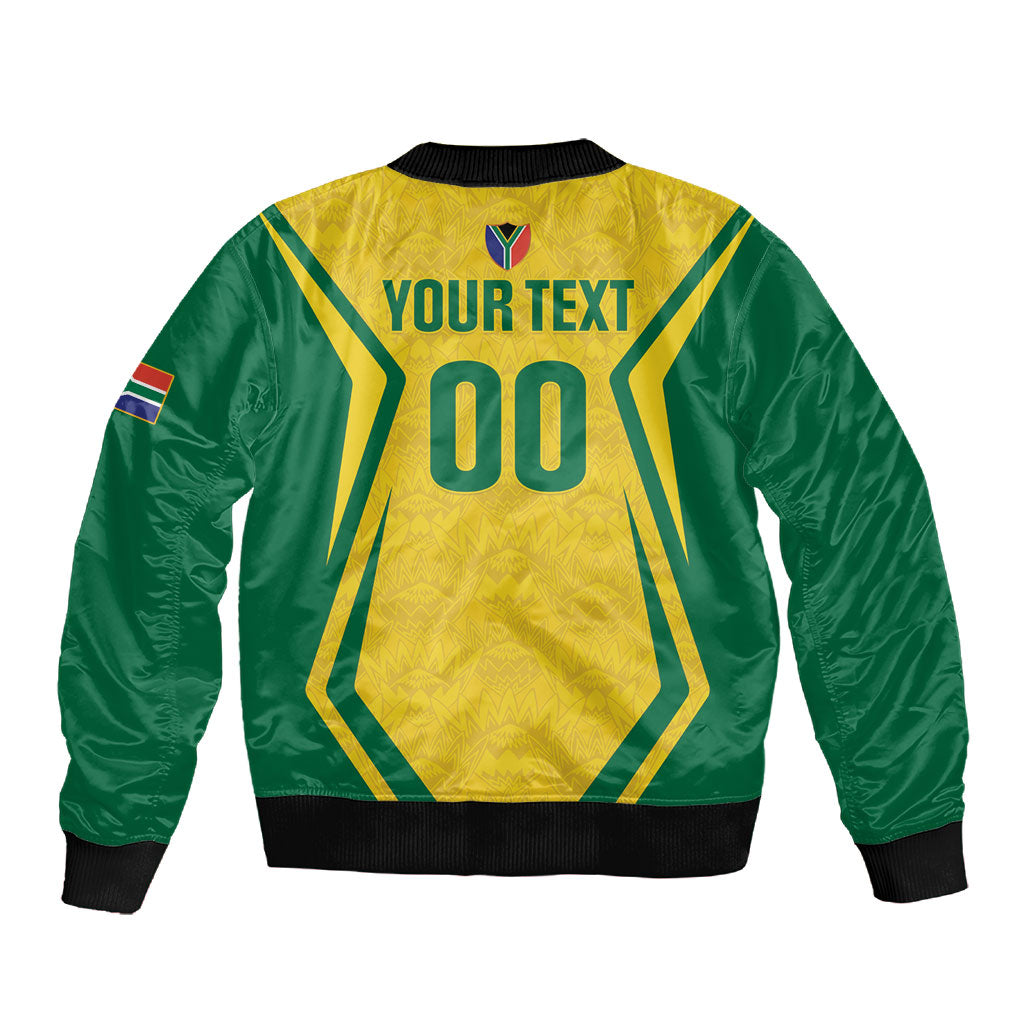 Custom South Africa 2026 Football Sleeve Zip Bomber Jacket Banyana Banyana