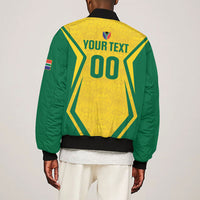 Custom South Africa 2026 Football Sleeve Zip Bomber Jacket Banyana Banyana