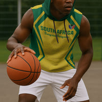 Custom South Africa 2026 Football Sleeveless Hoodie Banyana Banyana