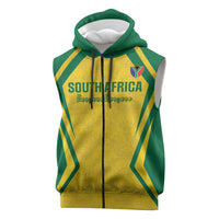 Custom South Africa 2026 Football Sleeveless Zip Hoodie Banyana Banyana