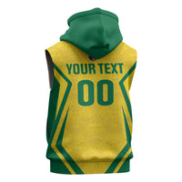 Custom South Africa 2026 Football Sleeveless Zip Hoodie Banyana Banyana
