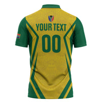 Custom South Africa 2026 Football Zipper Polo Shirt Banyana Banyana
