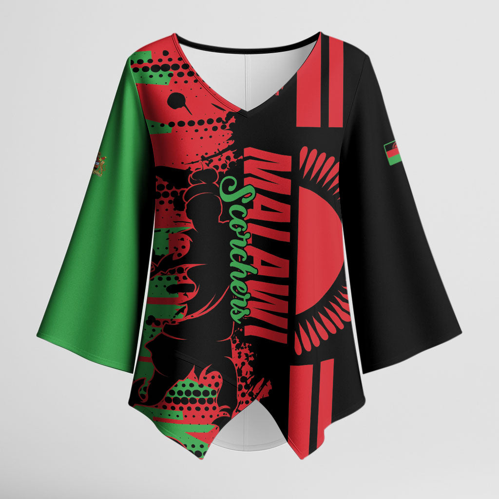 Custom Malawi 2026 Football Kimono Sleeve Blouse Go Scorchers Go Champions