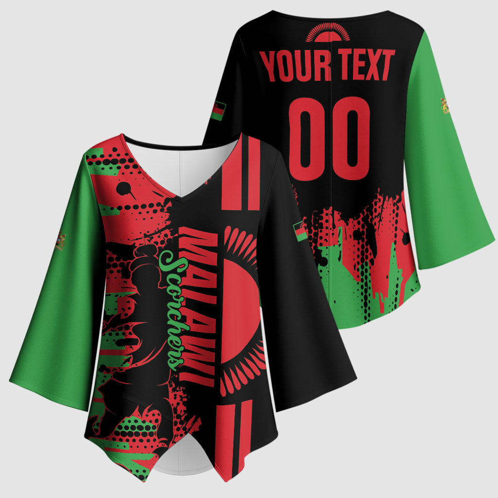 Custom Malawi 2026 Football Kimono Sleeve Blouse Go Scorchers Go Champions