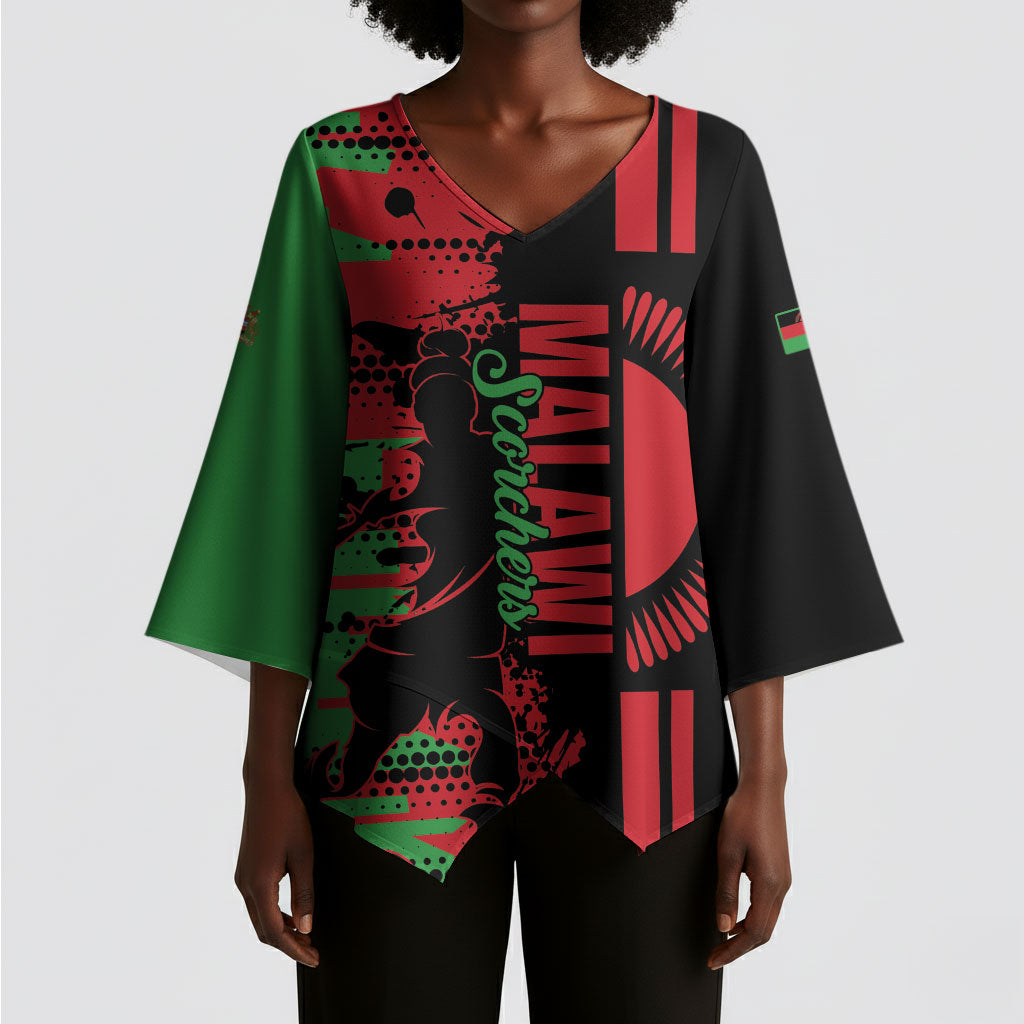 Custom Malawi 2026 Football Kimono Sleeve Blouse Go Scorchers Go Champions