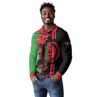 Custom Malawi 2026 Football Long Sleeve Polo Shirt Go Scorchers Go Champions