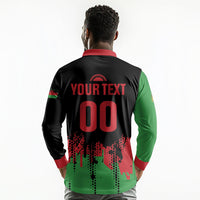Custom Malawi 2026 Football Long Sleeve Polo Shirt Go Scorchers Go Champions
