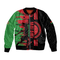 Custom Malawi 2026 Football Sleeve Zip Bomber Jacket Go Scorchers Go Champions