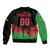 Custom Malawi 2026 Football Sleeve Zip Bomber Jacket Go Scorchers Go Champions