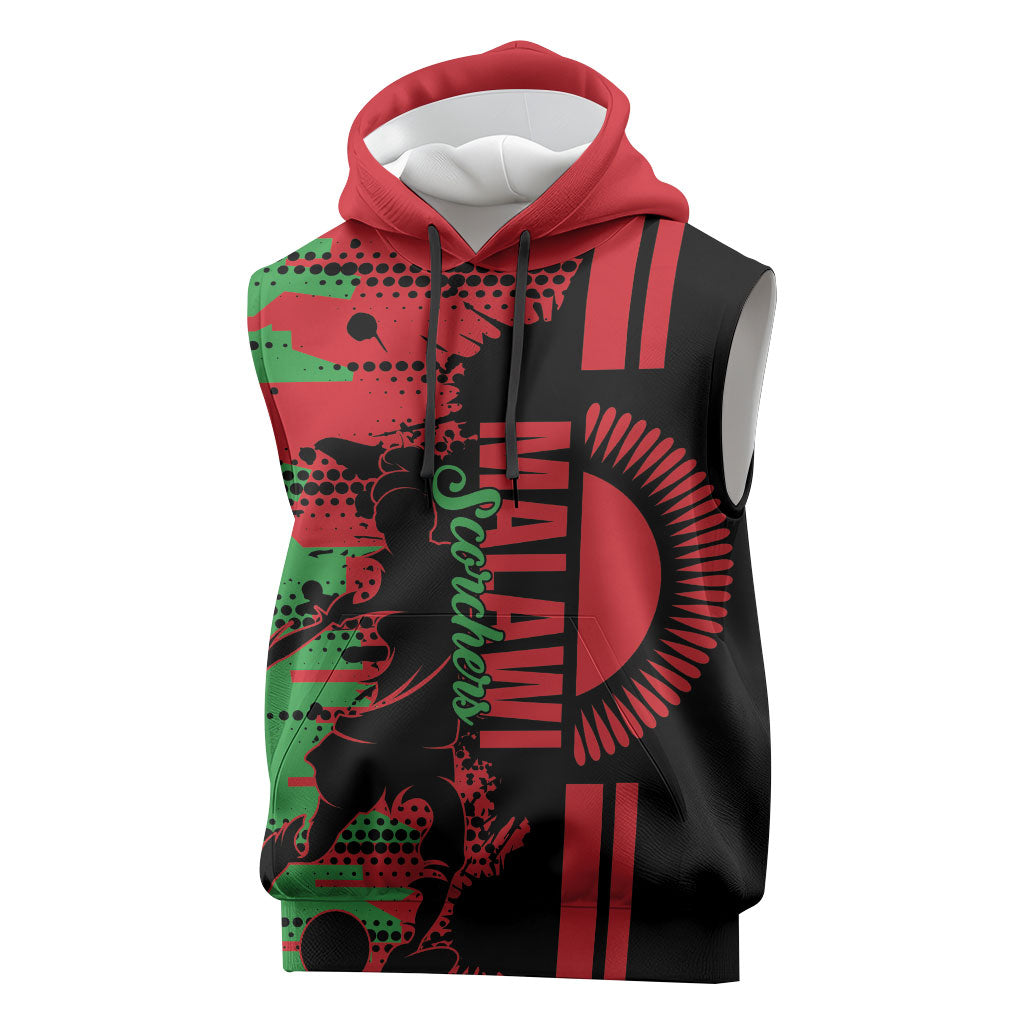 Custom Malawi 2026 Football Sleeveless Hoodie Go Scorchers Go Champions