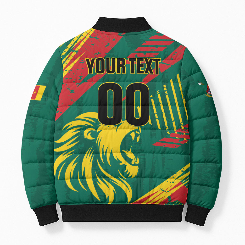 Custom Cameroon 2026 Football Bomber Puffer Jacket Les Lionnes Indomptables
