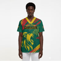 Custom Cameroon 2026 Football Scrub Top Les Lionnes Indomptables
