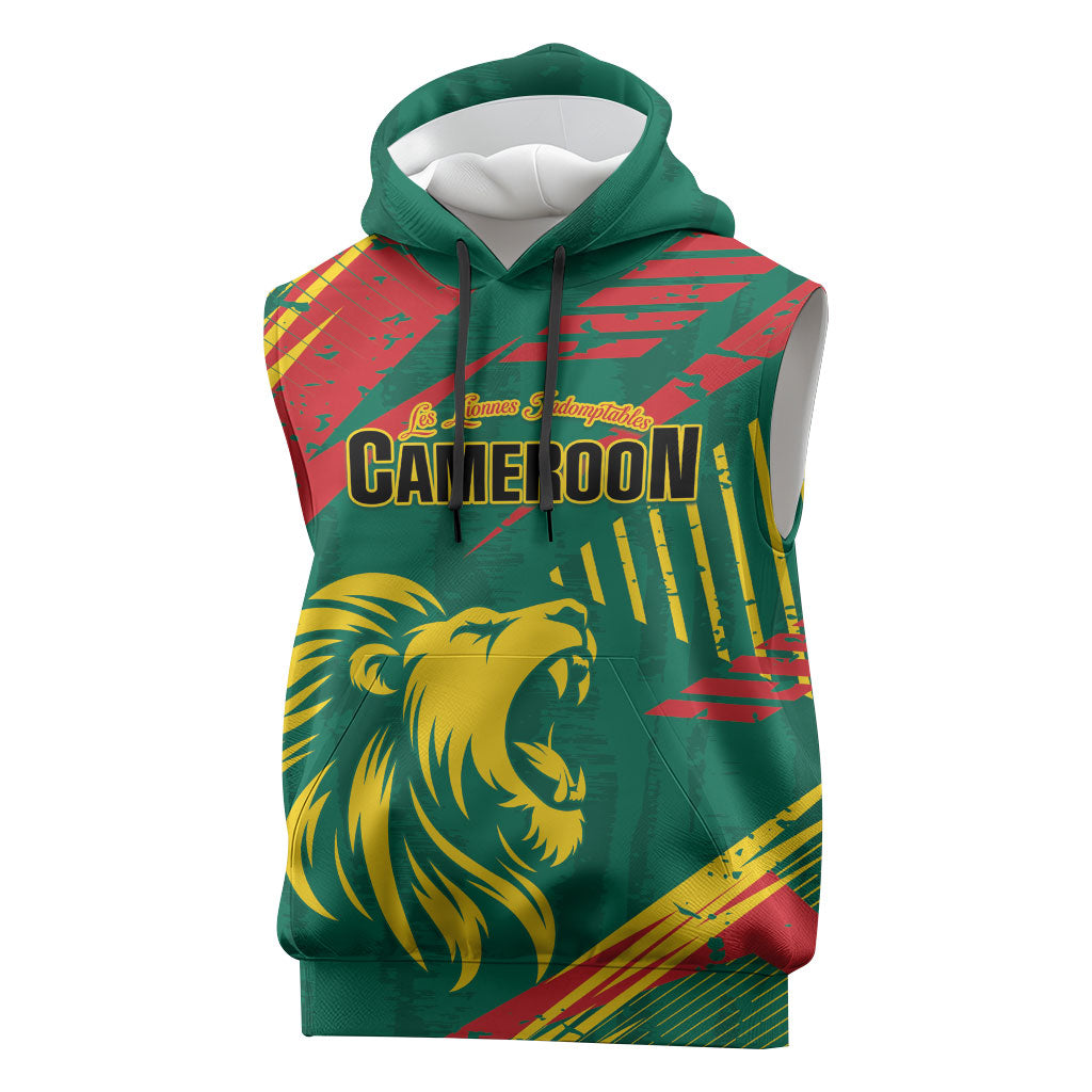 Custom Cameroon 2026 Football Sleeveless Hoodie Les Lionnes Indomptables