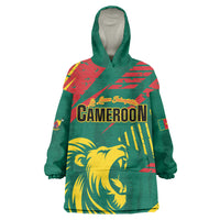 Custom Cameroon 2026 Football Wearable Blanket Hoodie Les Lionnes Indomptables