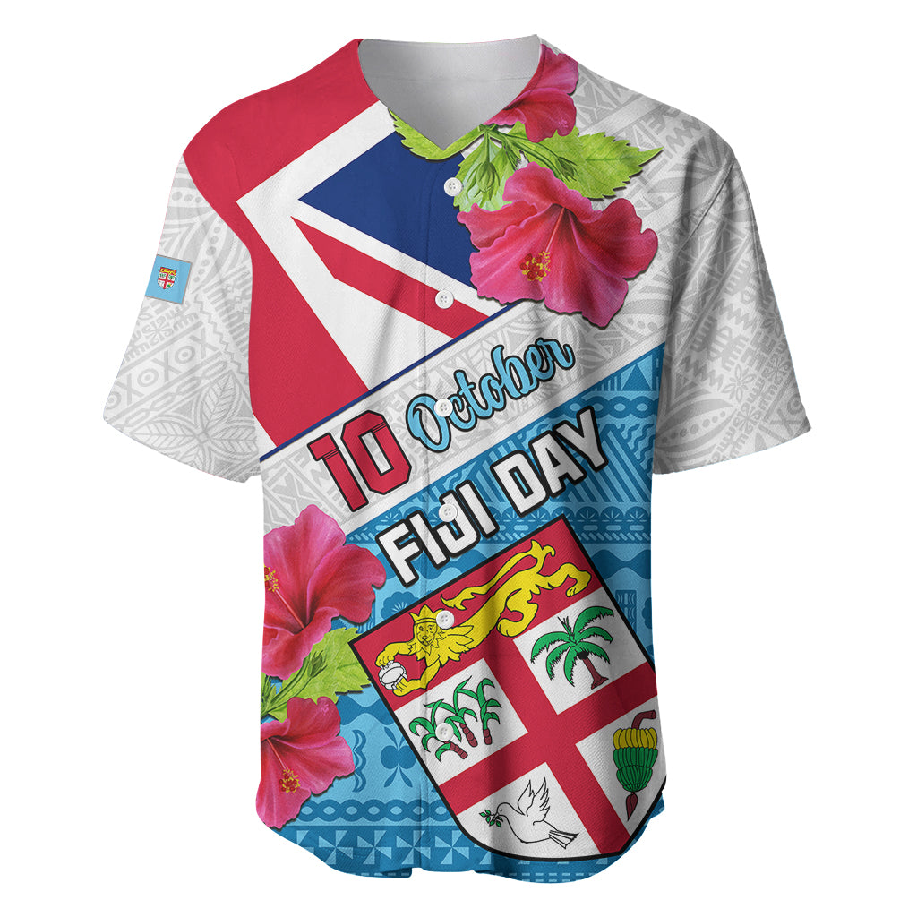Fiji Day Baseball Jersey Fijian Hibiscus Special Version - Wonder Print Shop