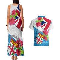 Fiji Day Couples Matching Tank Maxi Dress and Hawaiian Shirt Fijian Hibiscus Special Version - Wonder Print Shop