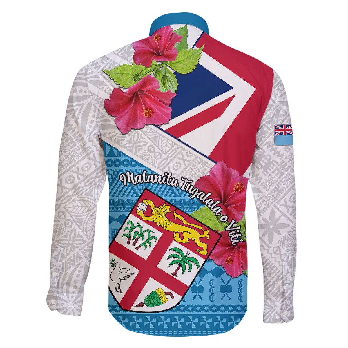 Fiji Day Family Matching Off Shoulder Long Sleeve Dress and Hawaiian Shirt Fijian Hibiscus Special Version - Wonder Print Shop