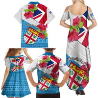 Fiji Day Family Matching Summer Maxi Dress and Hawaiian Shirt Fijian Hibiscus Special Version - Wonder Print Shop