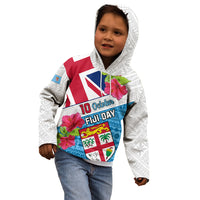 Fiji Day Kid Hoodie Fijian Hibiscus Special Version - Wonder Print Shop