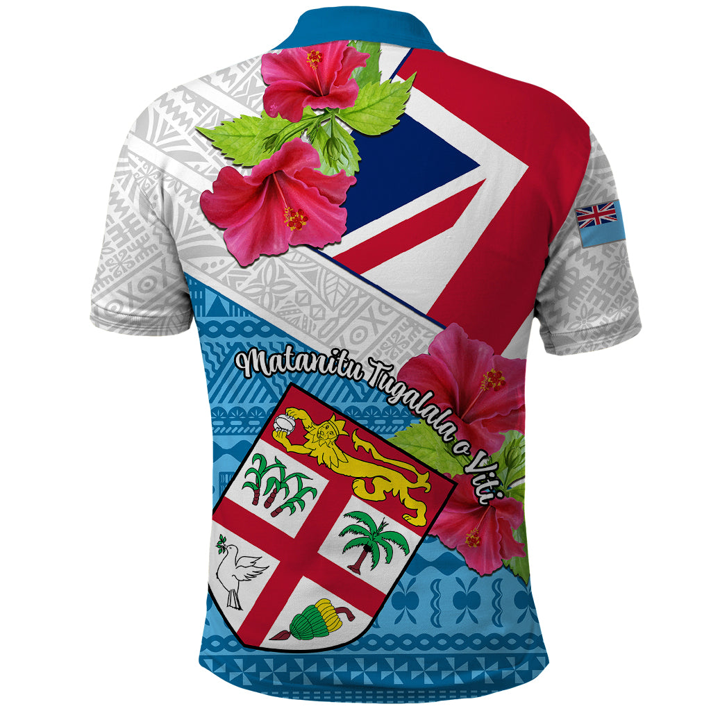 Fiji Day Polo Shirt Fijian Hibiscus Special Version - Wonder Print Shop