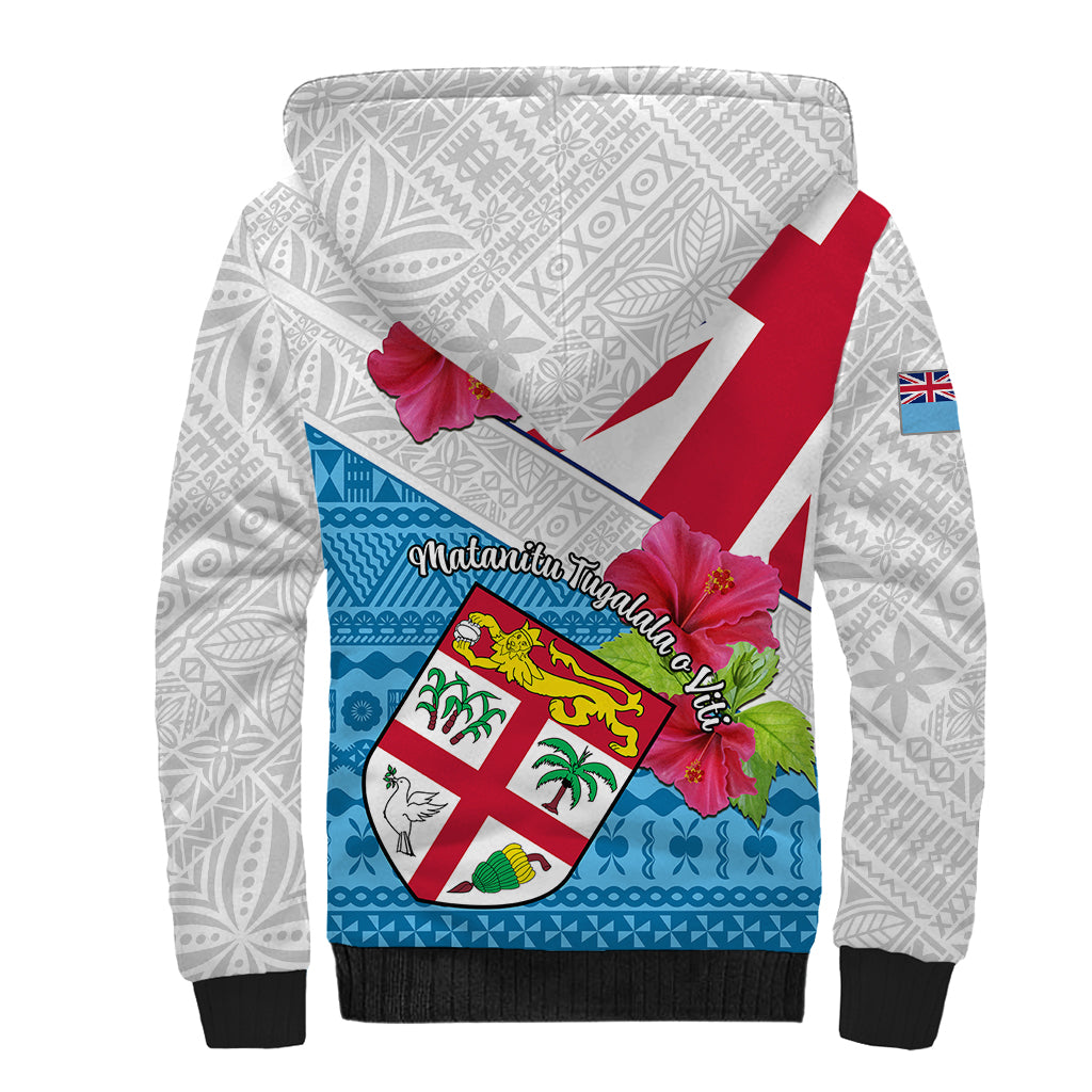 Fiji Day Sherpa Hoodie Fijian Hibiscus Special Version - Wonder Print Shop