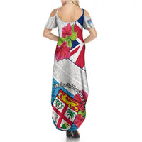 Fiji Day Summer Maxi Dress Fijian Hibiscus Special Version - Wonder Print Shop