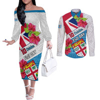 personalised-fiji-day-couples-matching-off-the-shoulder-long-sleeve-dress-and-long-sleeve-button-shirts-fijian-hibiscus-special-version