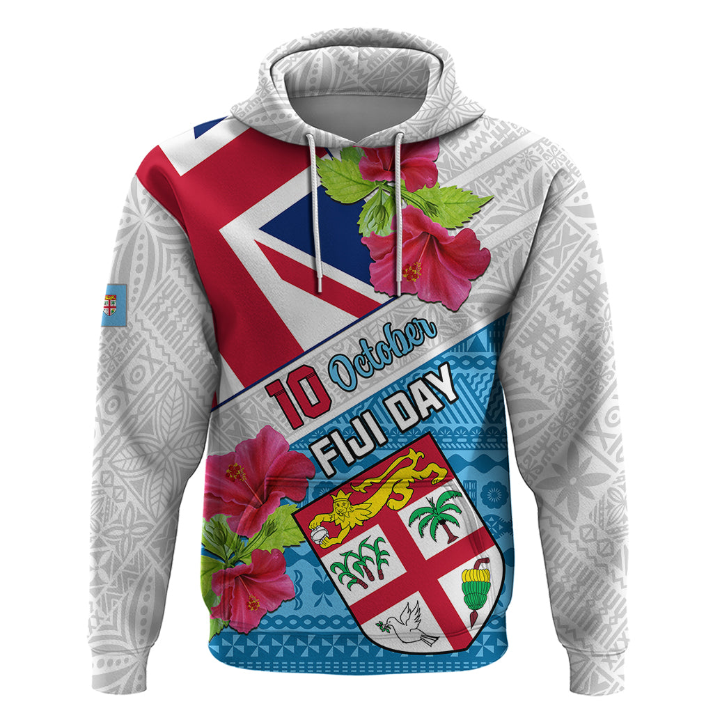 Personalised Fiji Day Hoodie Fijian Hibiscus Special Version - Wonder Print Shop