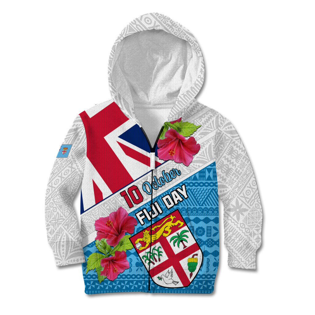 Personalised Fiji Day Kid Hoodie Fijian Hibiscus Special Version - Wonder Print Shop
