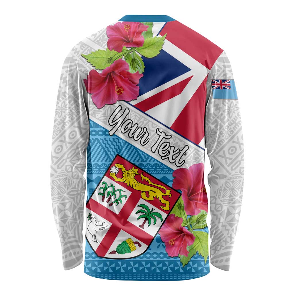 Personalised Fiji Day Long Sleeve Shirt Fijian Hibiscus Special Version LT01