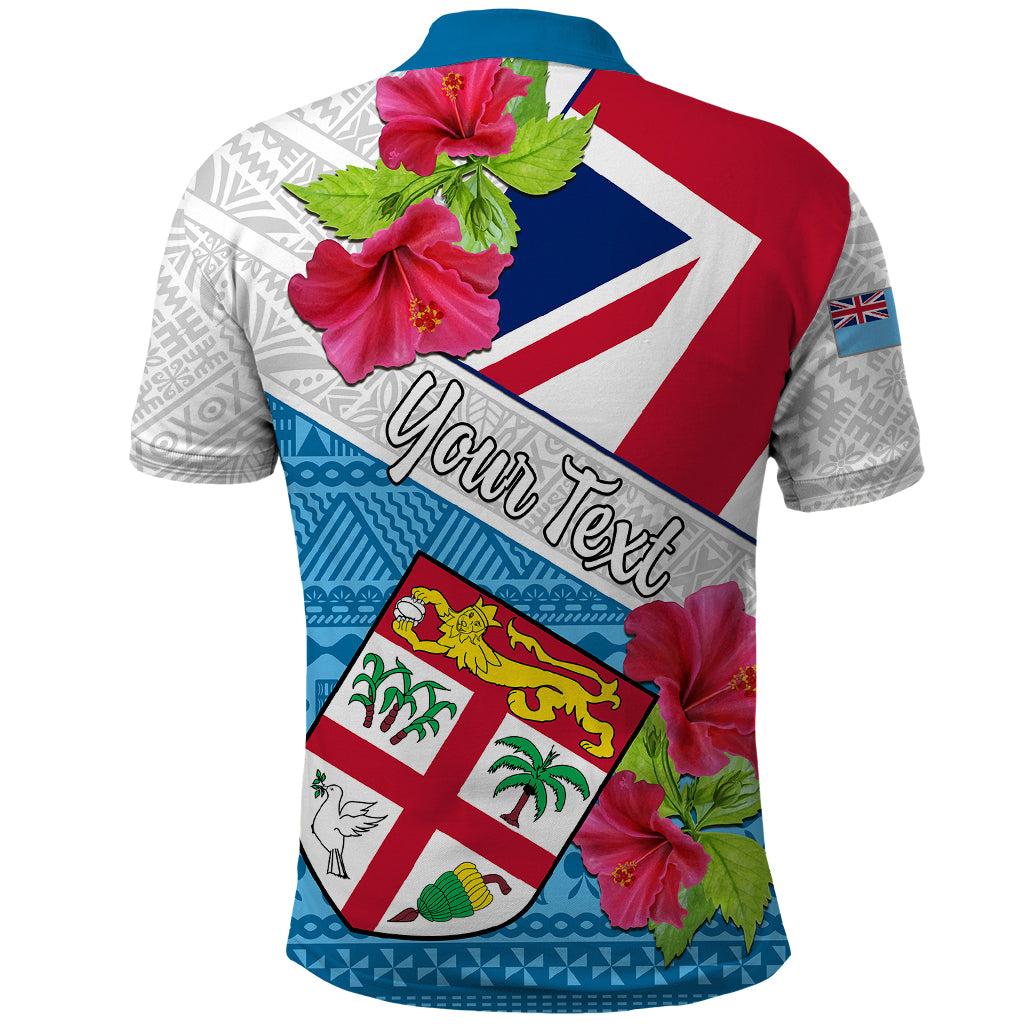 Personalised Fiji Day Polo Shirt Fijian Hibiscus Special Version - Wonder Print Shop