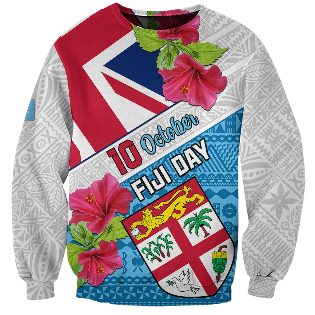 Personalised Fiji Day Sweatshirt Fijian Hibiscus Special Version - Wonder Print Shop