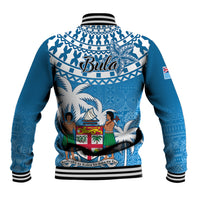 Fiji Baseball Jacket Bula Fijian Tapa Pattern - Wonder Print Shop