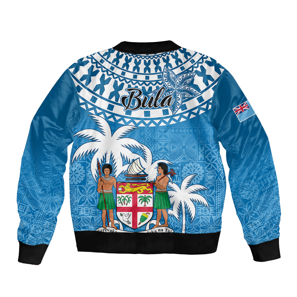 Fiji Bomber Jacket Bula Fijian Tapa Pattern - Wonder Print Shop