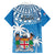 Fiji Family Matching Off Shoulder Long Sleeve Dress and Hawaiian Shirt Bula Fijian Tapa Pattern - Wonder Print Shop