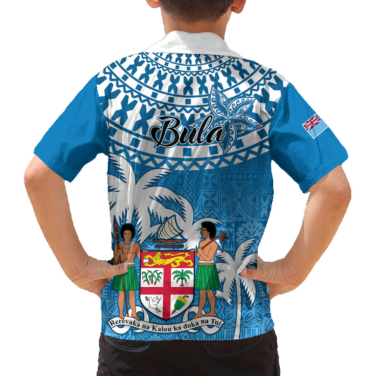 Fiji Kid Hawaiian Shirt Bula Fijian Tapa Pattern - Wonder Print Shop