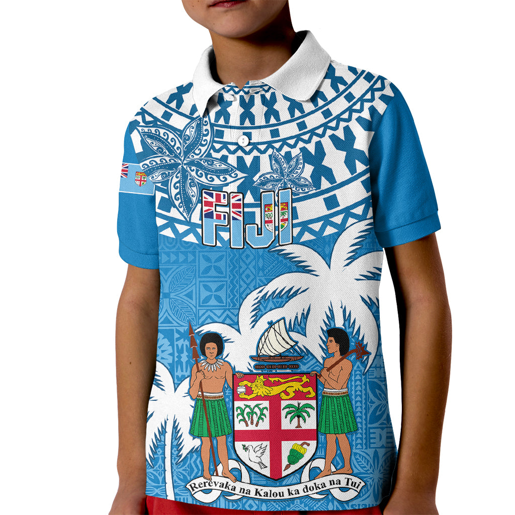 Fiji Kid Polo Shirt Bula Fijian Tapa Pattern - Wonder Print Shop