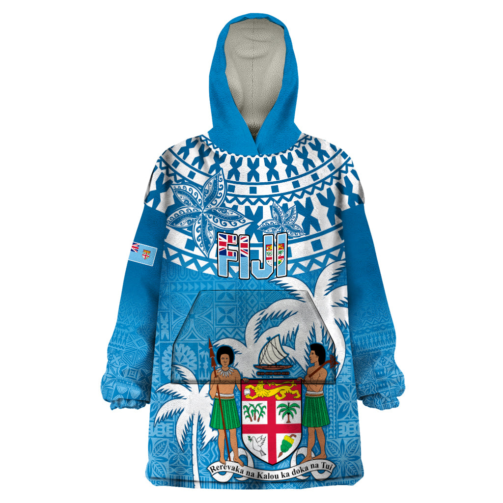 Fiji Wearable Blanket Hoodie Bula Fijian Tapa Pattern - Wonder Print Shop
