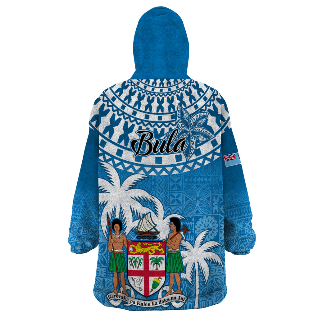Fiji Wearable Blanket Hoodie Bula Fijian Tapa Pattern - Wonder Print Shop