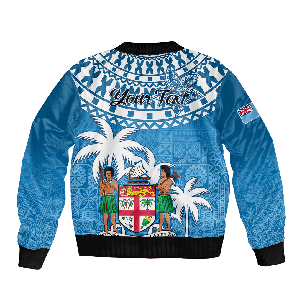Personalised Fiji Bomber Jacket Bula Fijian Tapa Pattern - Wonder Print Shop