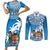 Personalised Fiji Couples Matching Short Sleeve Bodycon Dress and Long Sleeve Button Shirts Bula Fijian Tapa Pattern - Wonder Print Shop