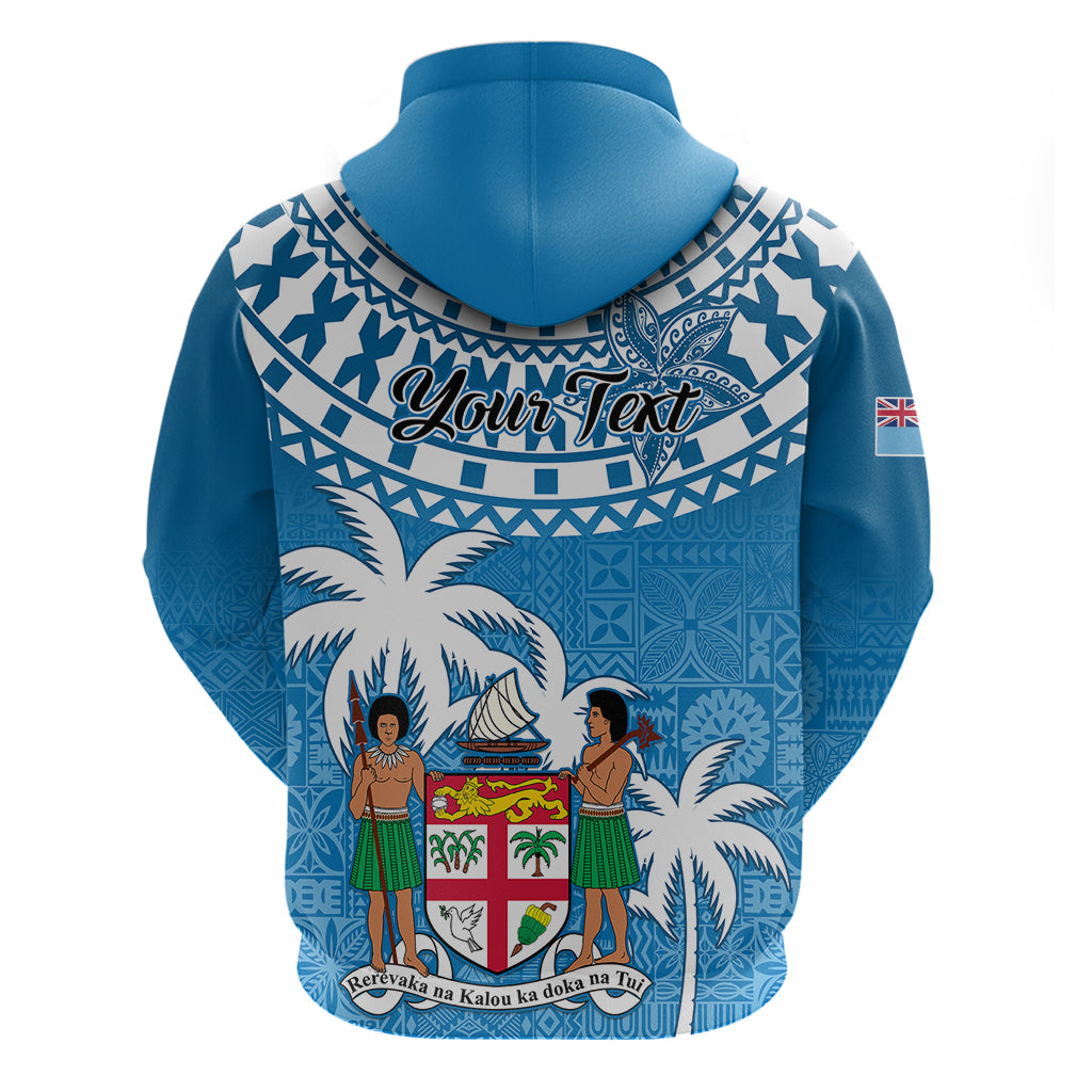 Personalised Fiji Hoodie Bula Fijian Tapa Pattern - Wonder Print Shop