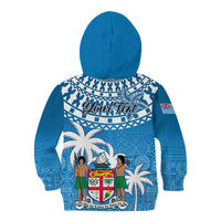 Personalised Fiji Kid Hoodie Bula Fijian Tapa Pattern - Wonder Print Shop