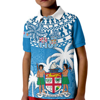 Personalised Fiji Kid Polo Shirt Bula Fijian Tapa Pattern - Wonder Print Shop
