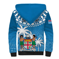Personalised Fiji Sherpa Hoodie Bula Fijian Tapa Pattern - Wonder Print Shop