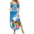 Personalised Fiji Summer Maxi Dress Bula Fijian Tapa Pattern - Wonder Print Shop