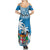 Personalised Fiji Summer Maxi Dress Bula Fijian Tapa Pattern - Wonder Print Shop