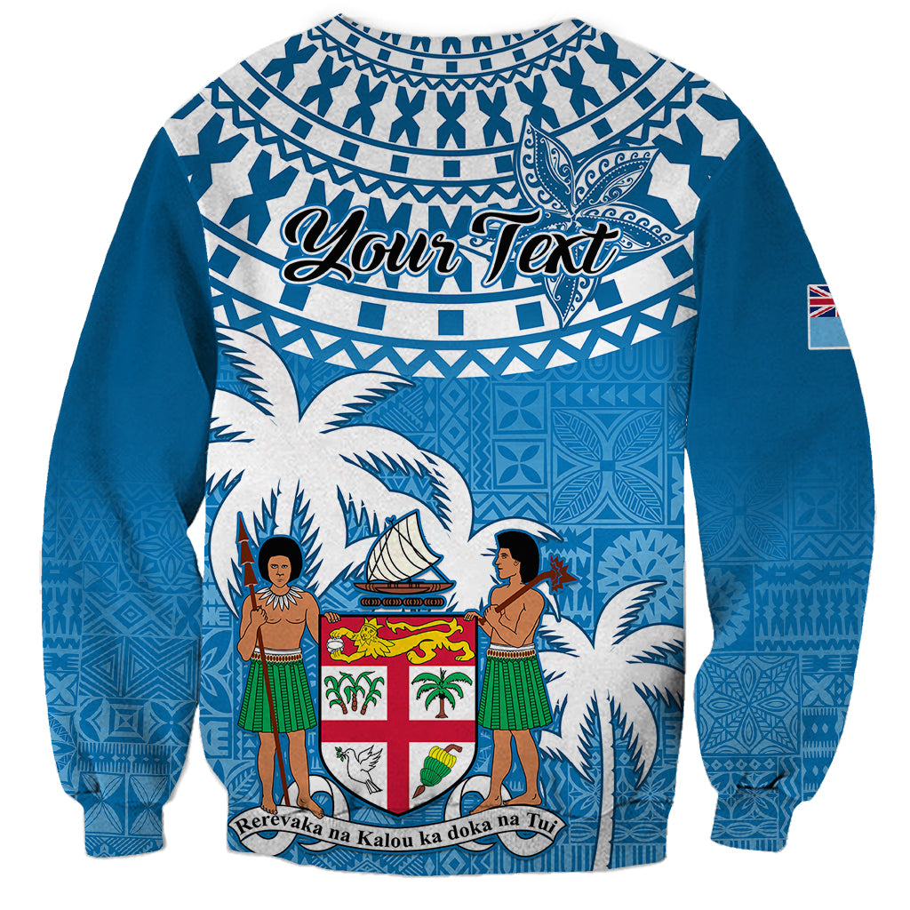 Personalised Fiji Sweatshirt Bula Fijian Tapa Pattern - Wonder Print Shop