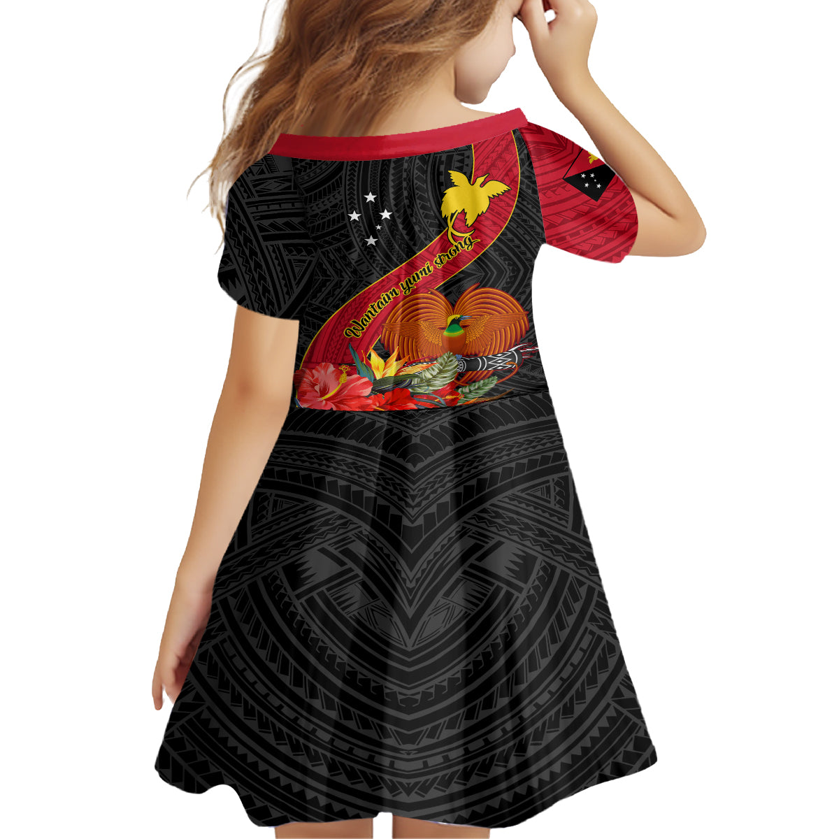 Papua New Guinea Family Matching Summer Maxi Dress and Hawaiian Shirt Bird Of Paradise With Tropical Flower - Wonder Print Shop