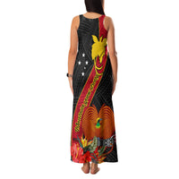Papua New Guinea Family Matching Tank Maxi Dress and Hawaiian Shirt Bird Of Paradise With Tropical Flower - Wonder Print Shop